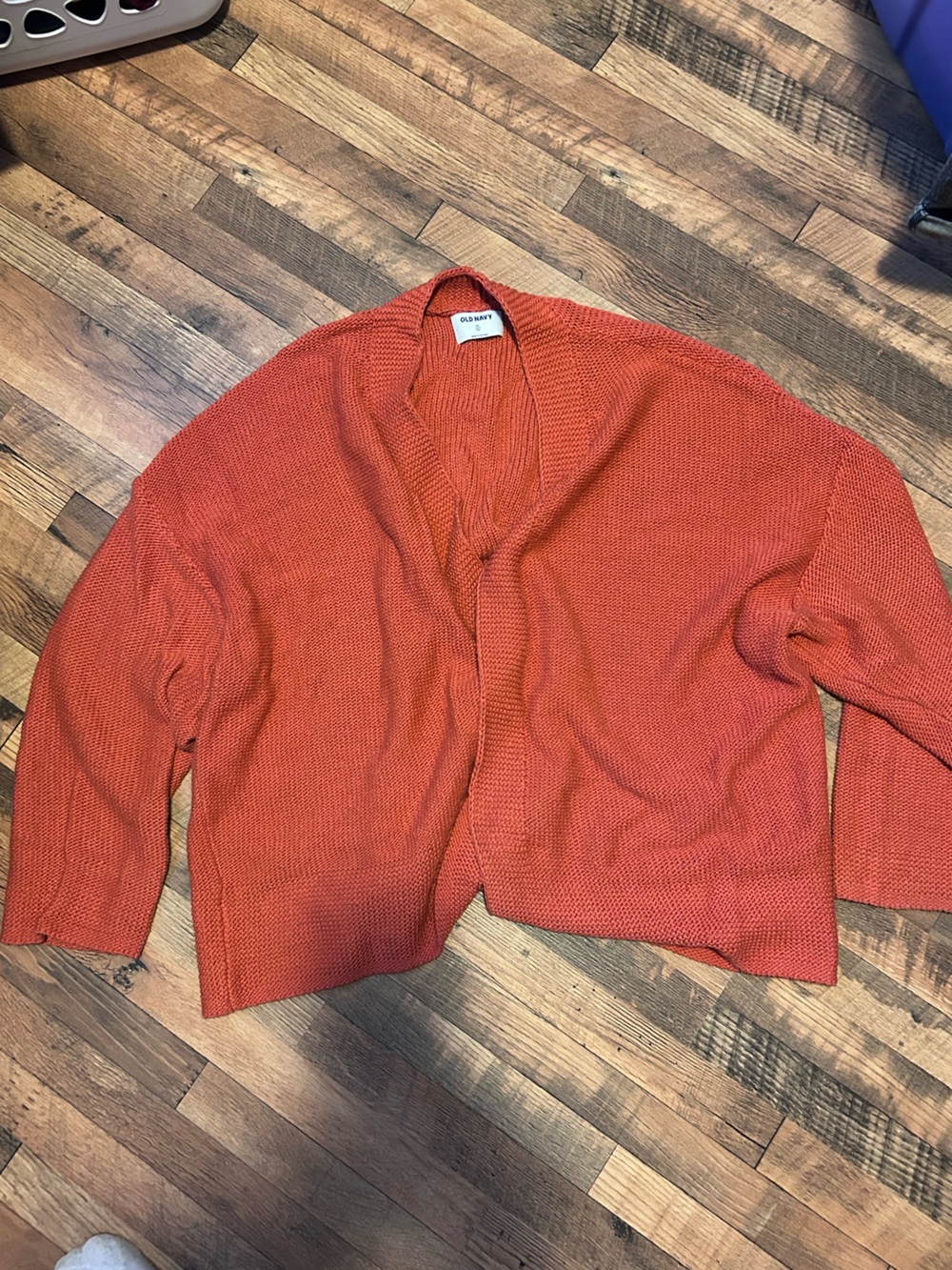Old Navy Open-Front Knit Cardigan in Rust